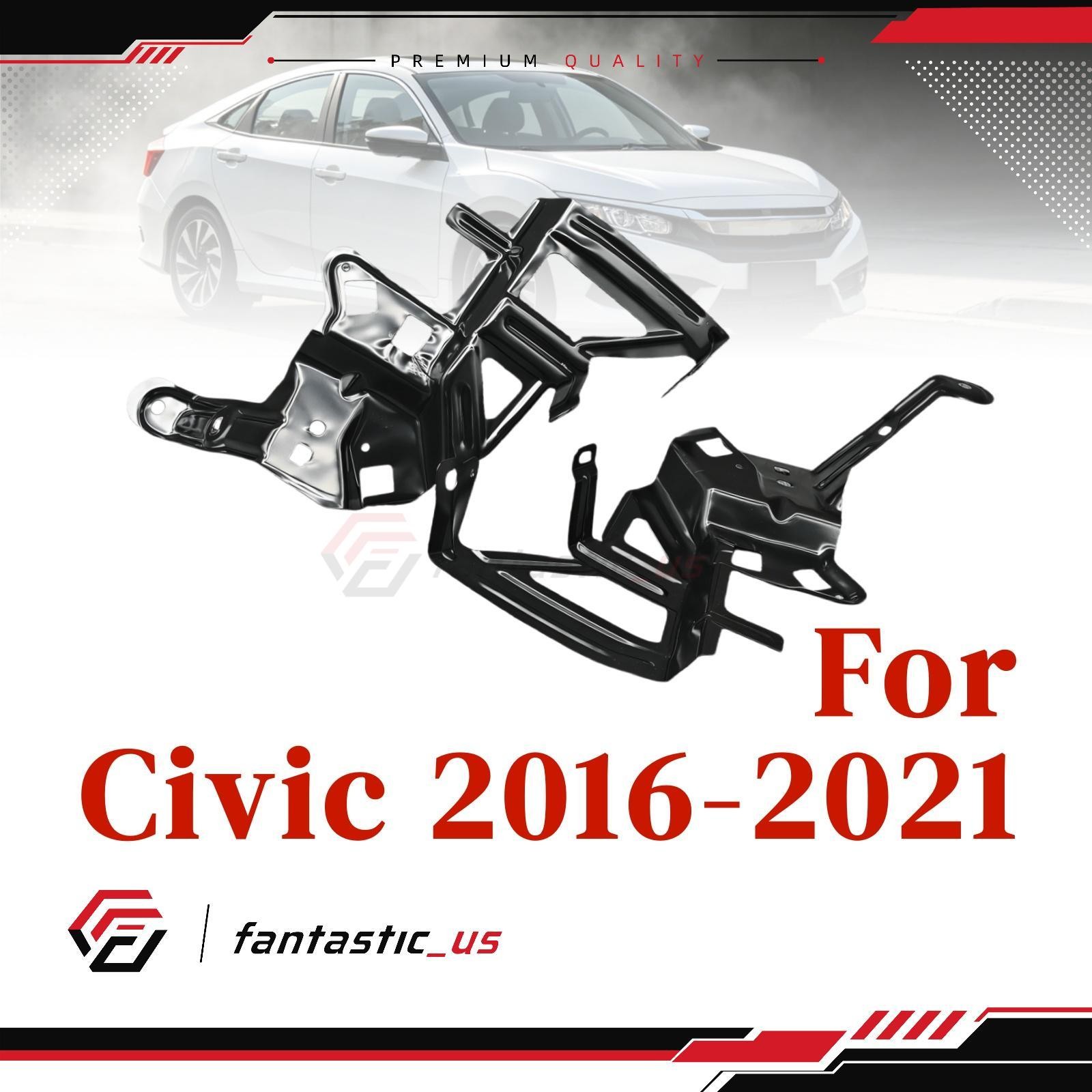 2X Fender Support Bracket For Honda Civic 16-21 60213TBAA00ZZ 60263TBAA00ZZ
