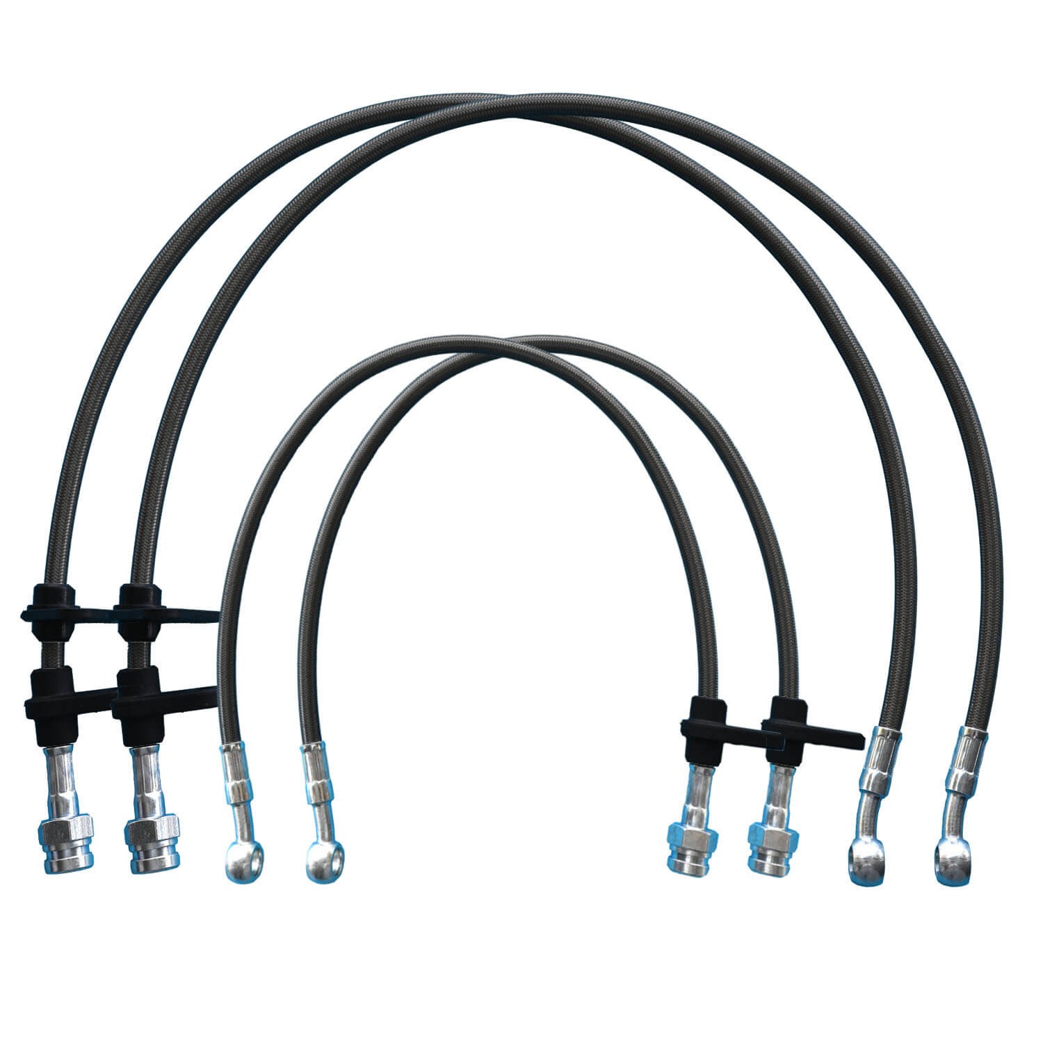 Stainless Steel Brake Lines for 92‑95 Honda Civic Black Front Rear Brake Hoses