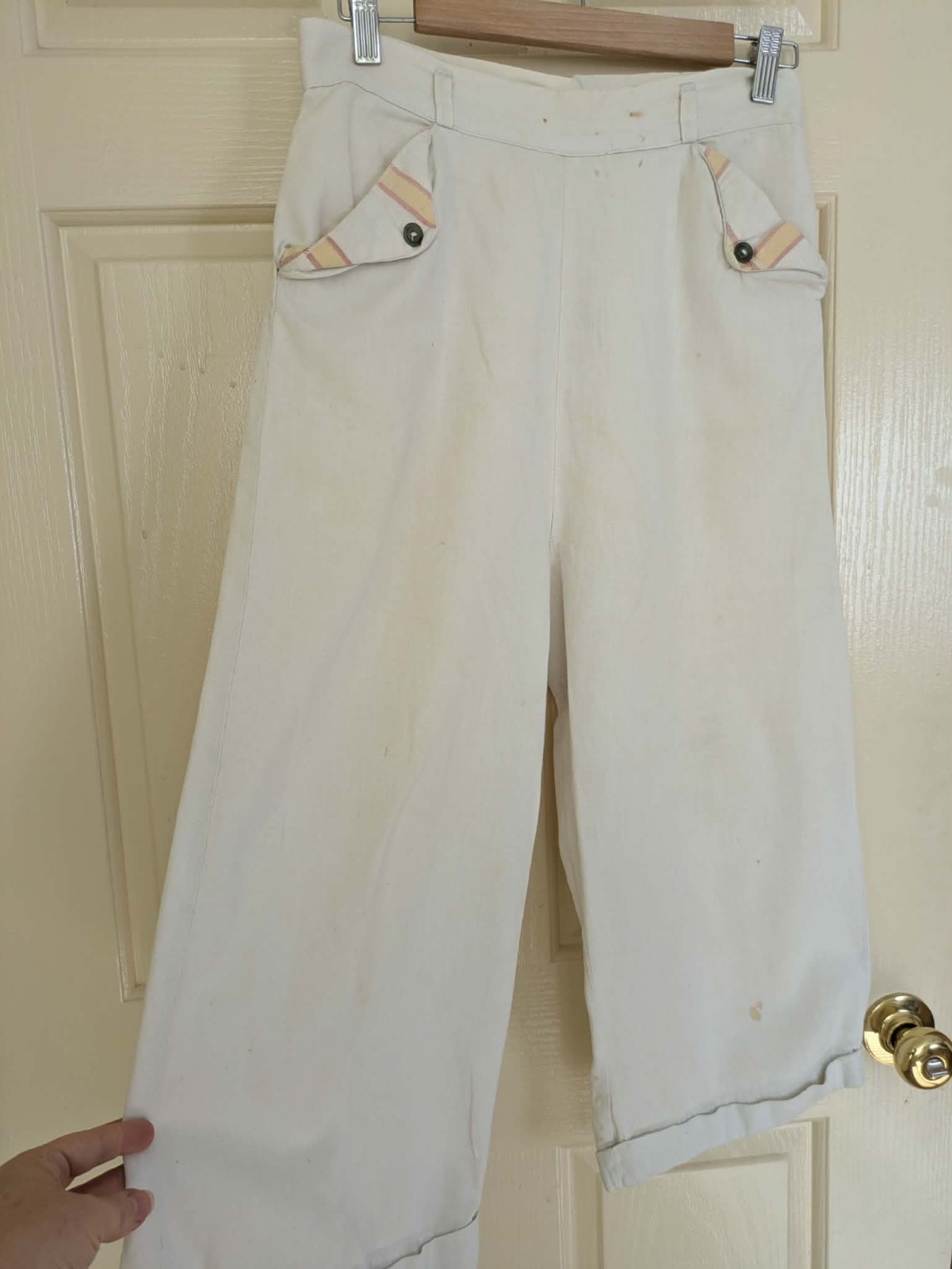 1940s white pants trousers