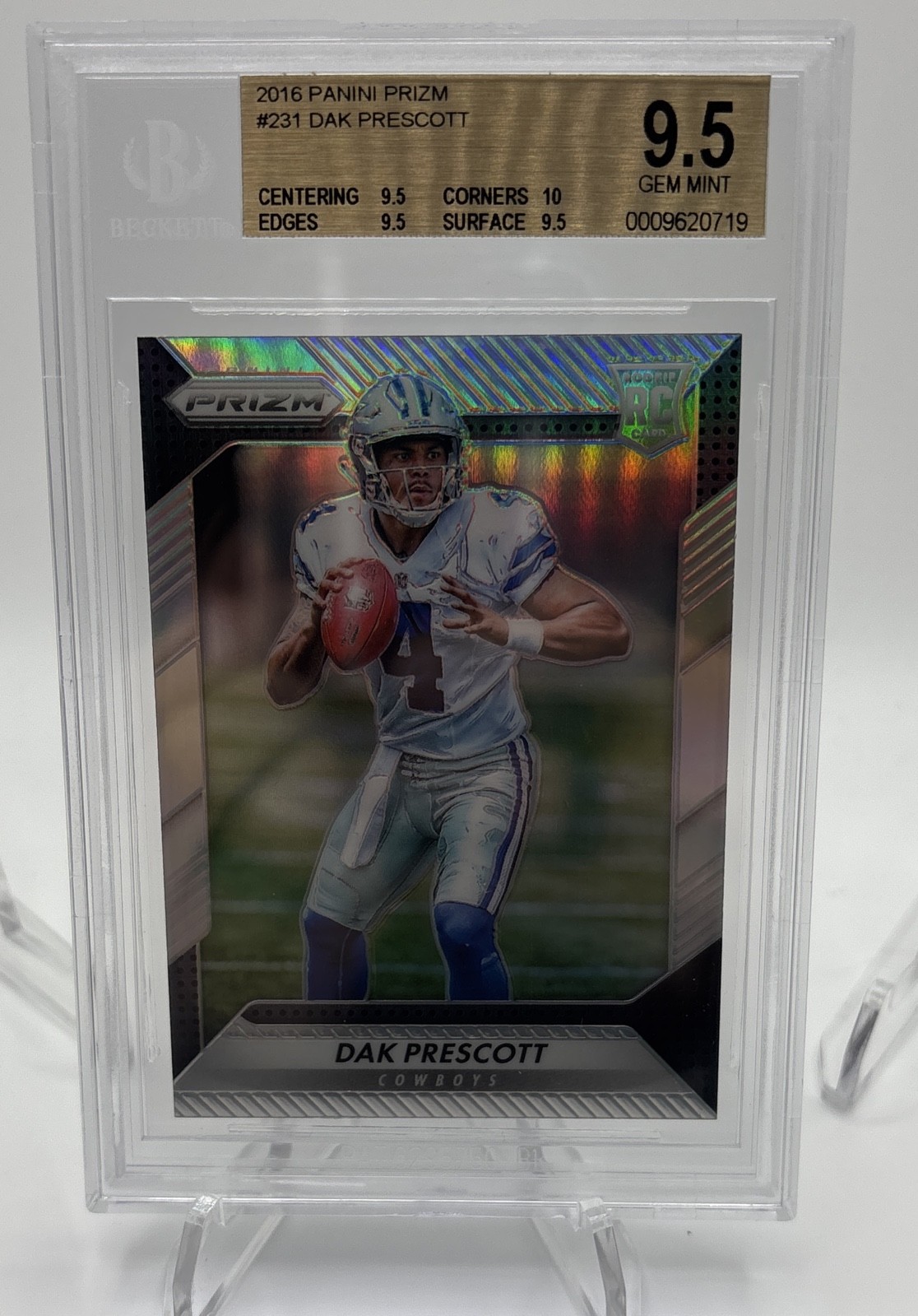 2016 Panini Prizm - Rookie Dak Prescott #231 Silver Prizm (RC) BGS 9.5