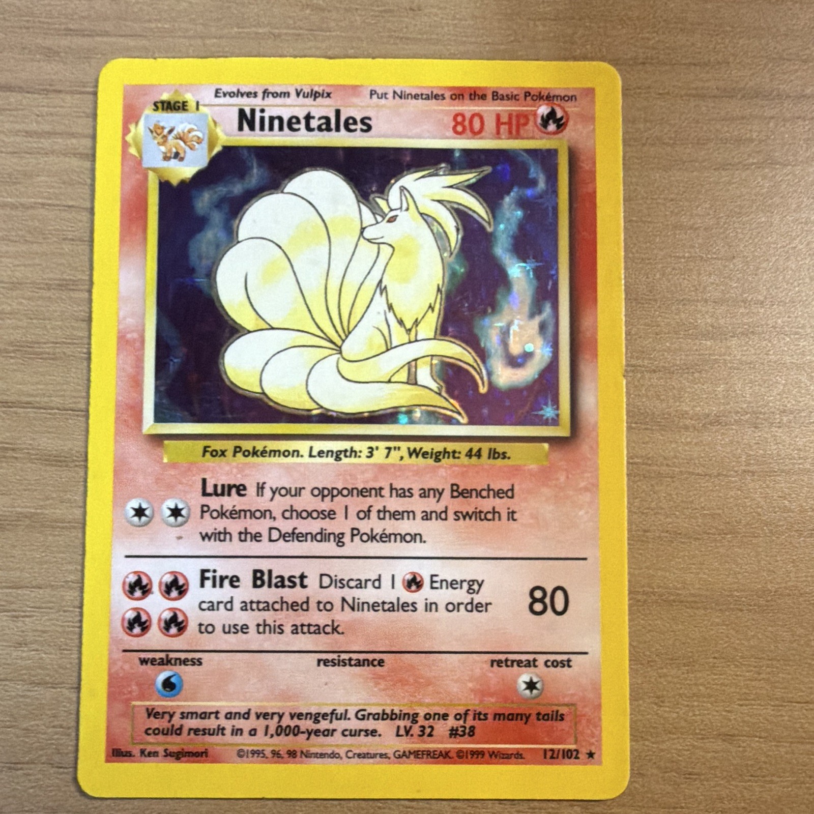 Ninetails Holo Rare Original Pokemon TCG