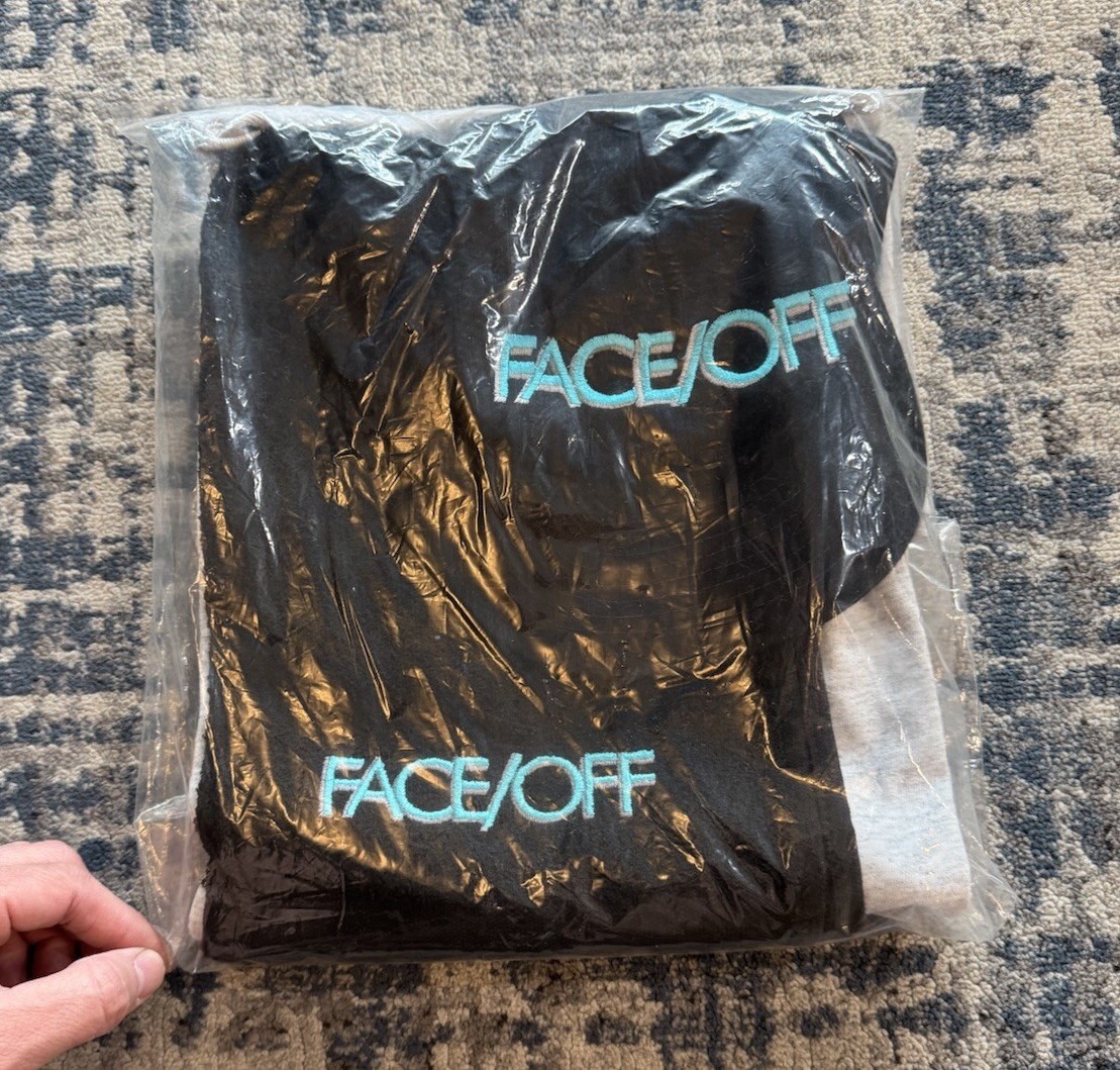 Vintage 1997 Face/Off Movie Promotional Set T Shirt XL Snapback Hat & Towel NOS