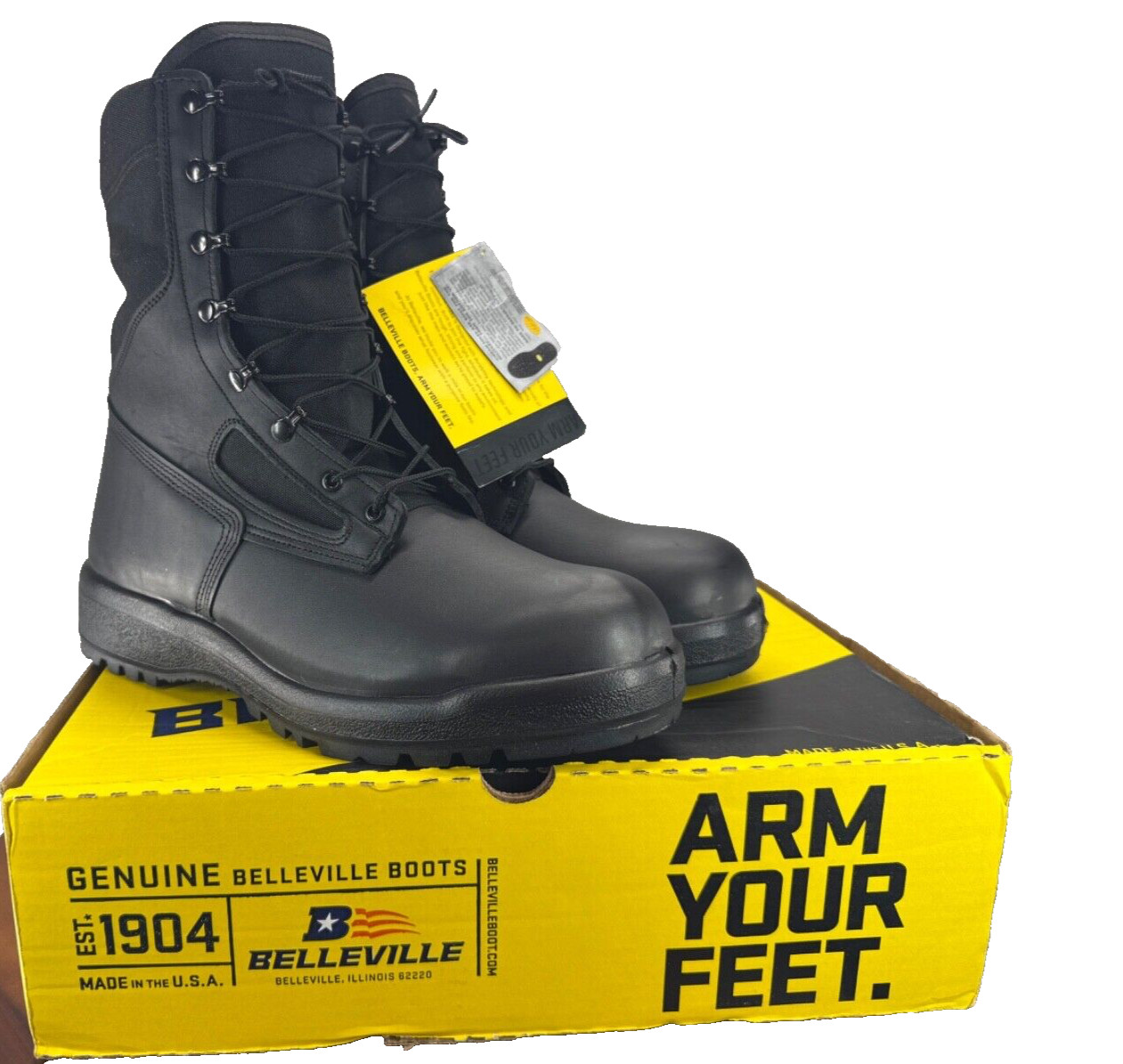 BELLEVILLE 390TRP Hot Weather Military Combat Boot Size 15.5 Wide Black Lace Up