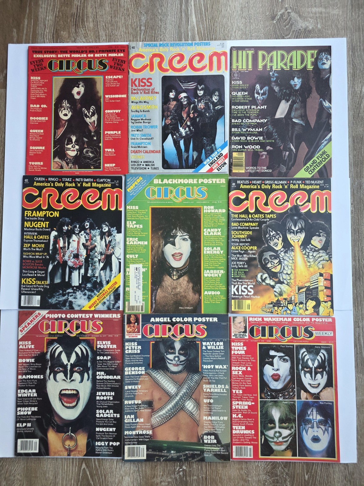 9 Kiss 1975-1978 Circus Creem Hit Parader Magazine