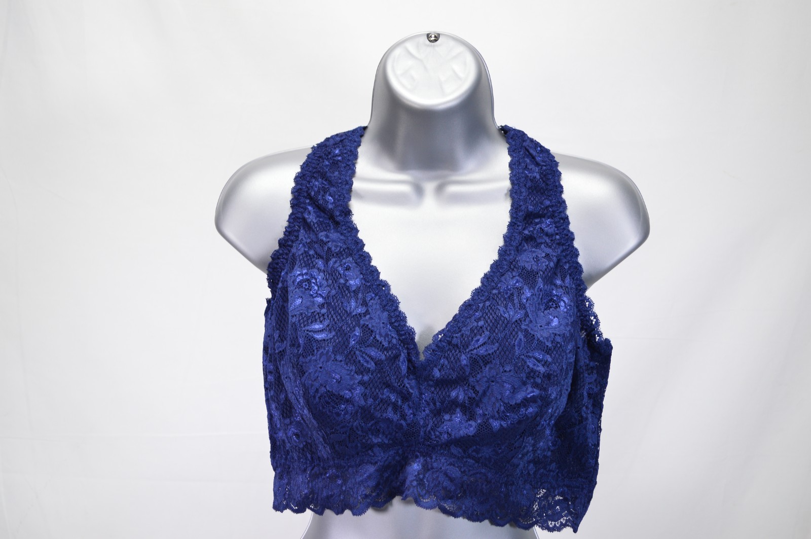 NWT Cosabella Never Say Never Racie Racer Back Bralette Navy Blue Lace 1X Ext NWT Cosabella Never Say Never Racie Racer Back Bralette Navy Blue Lace 1X Ext