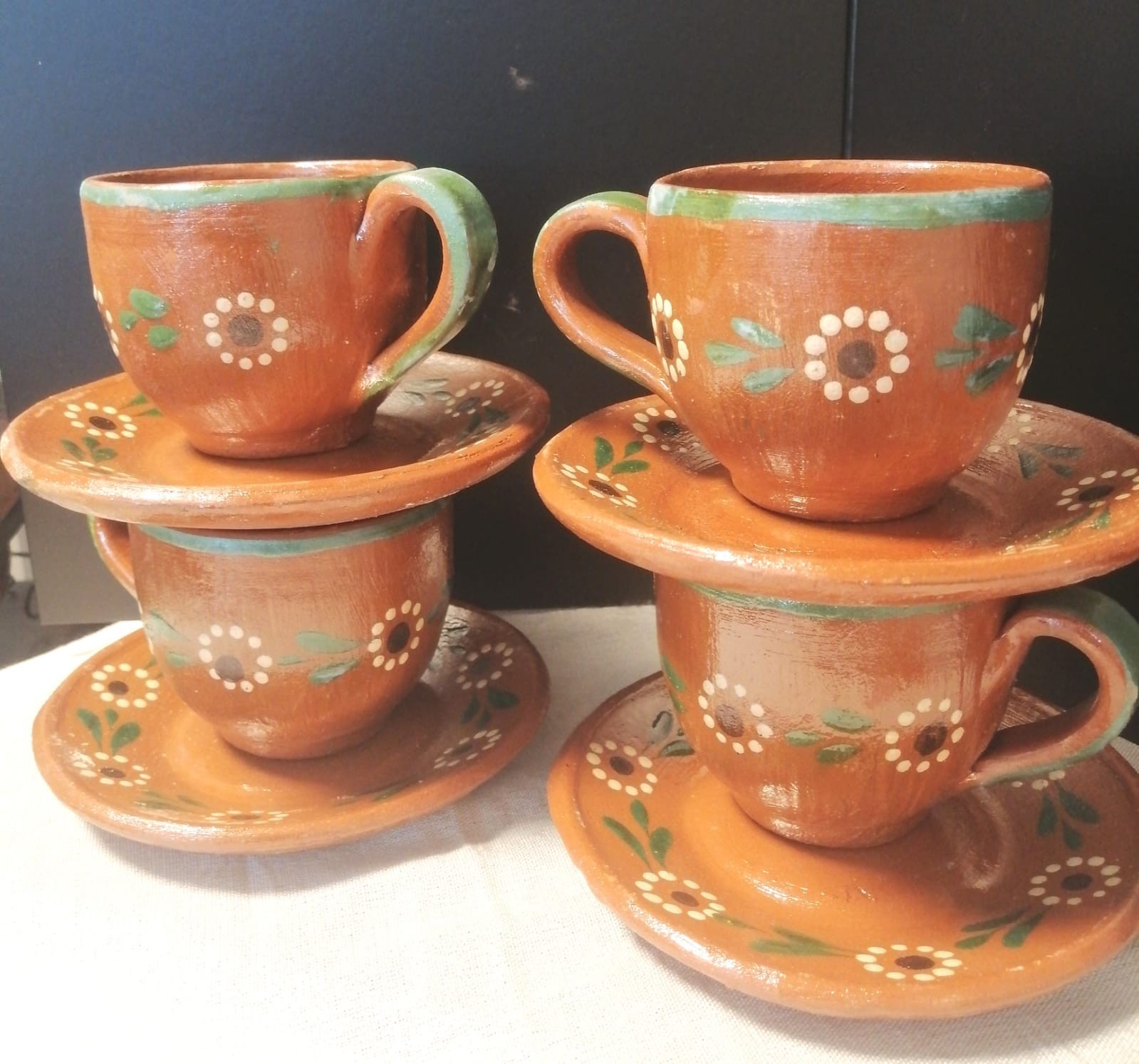 PLATO Y TAZA DE BARRO HECHOS AMANO ARTESANIA MEXICANA PLATO Y TAZA DE BARRO HECHOS AMANO ARTESANIA MEXICANA