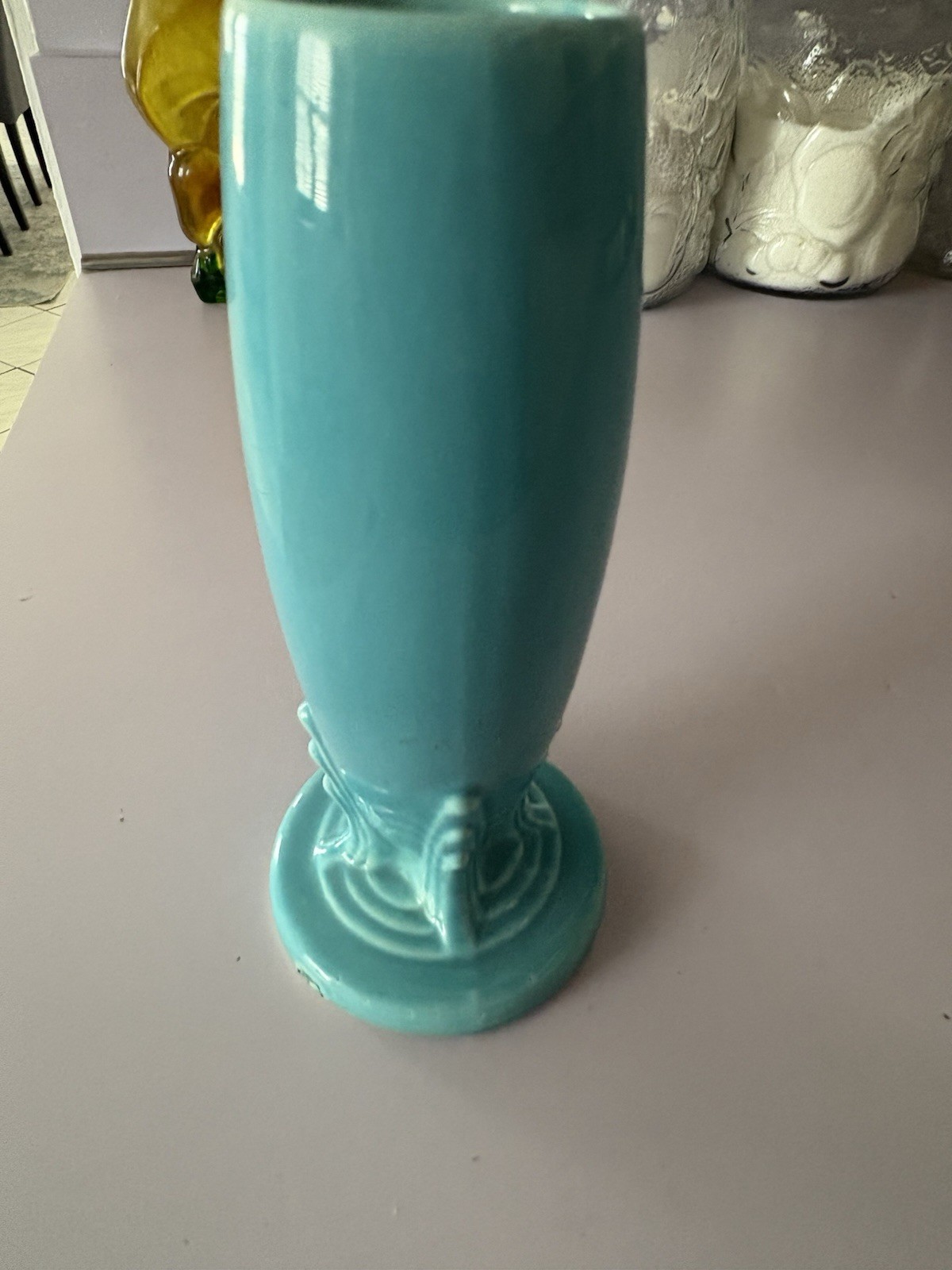 VTG Fiesta Fiestaware HLC Turquoise Vase 6” Retired Ceramic USA
