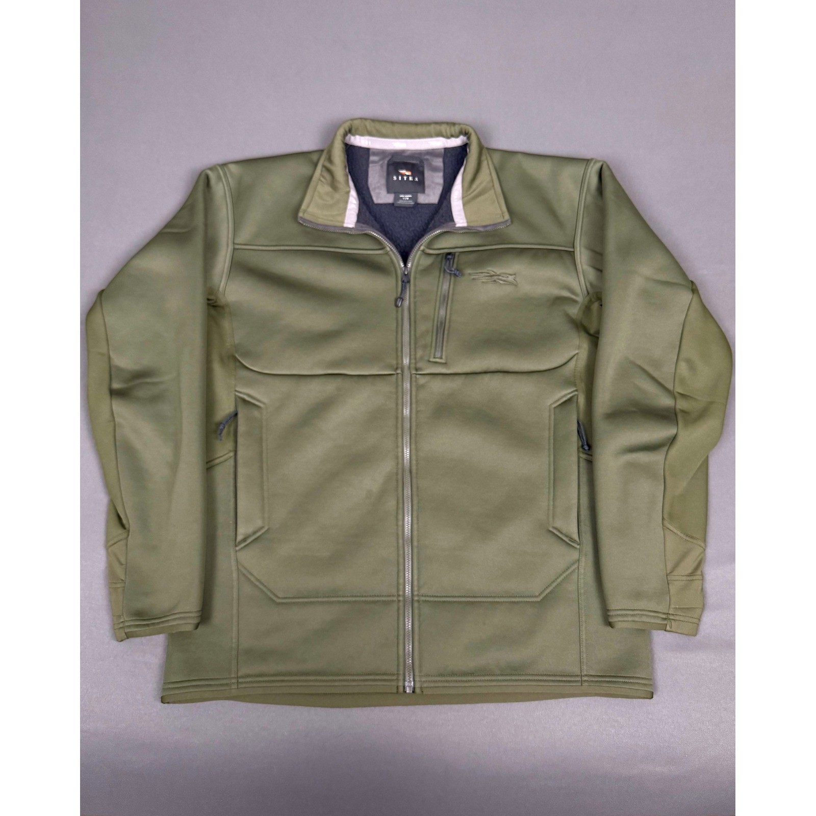 Sitka Traverse Jacket Mens Large Deep Lichen Full Zip Fleece Lined Softshell