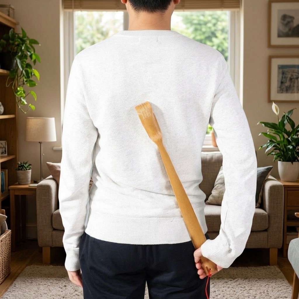 Natural Bamboo Back Scratcher Long Reach Pick Itch Relief Tool Portable US