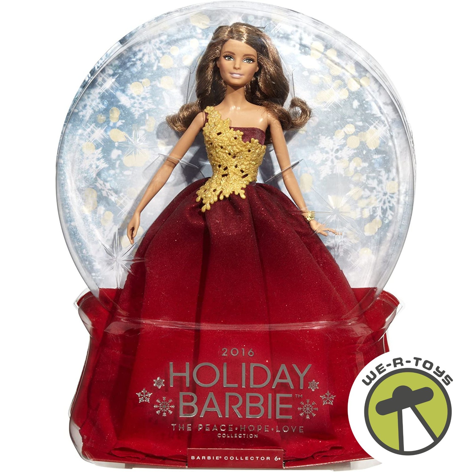 2016 Holiday Barbie Doll Brunette The Peace Hope Love Collection Mattel DRD25