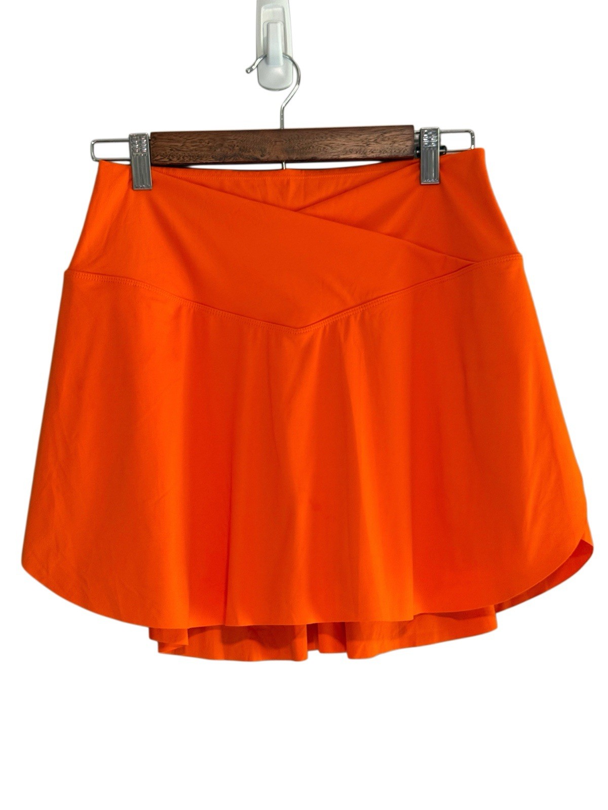 Halara SoftlyZero Airy Crossover High Waist Athletic Skort Skirt Shorts Orange L