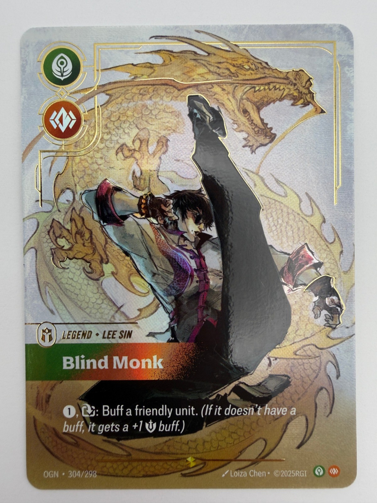 Lee Sin, Blind Monk (Overnumbered) Foil Showcase Origins 304/298 NM Lee Sin, Blind Monk (Overnumbered) Foil Showcase Origins 304/298 NM