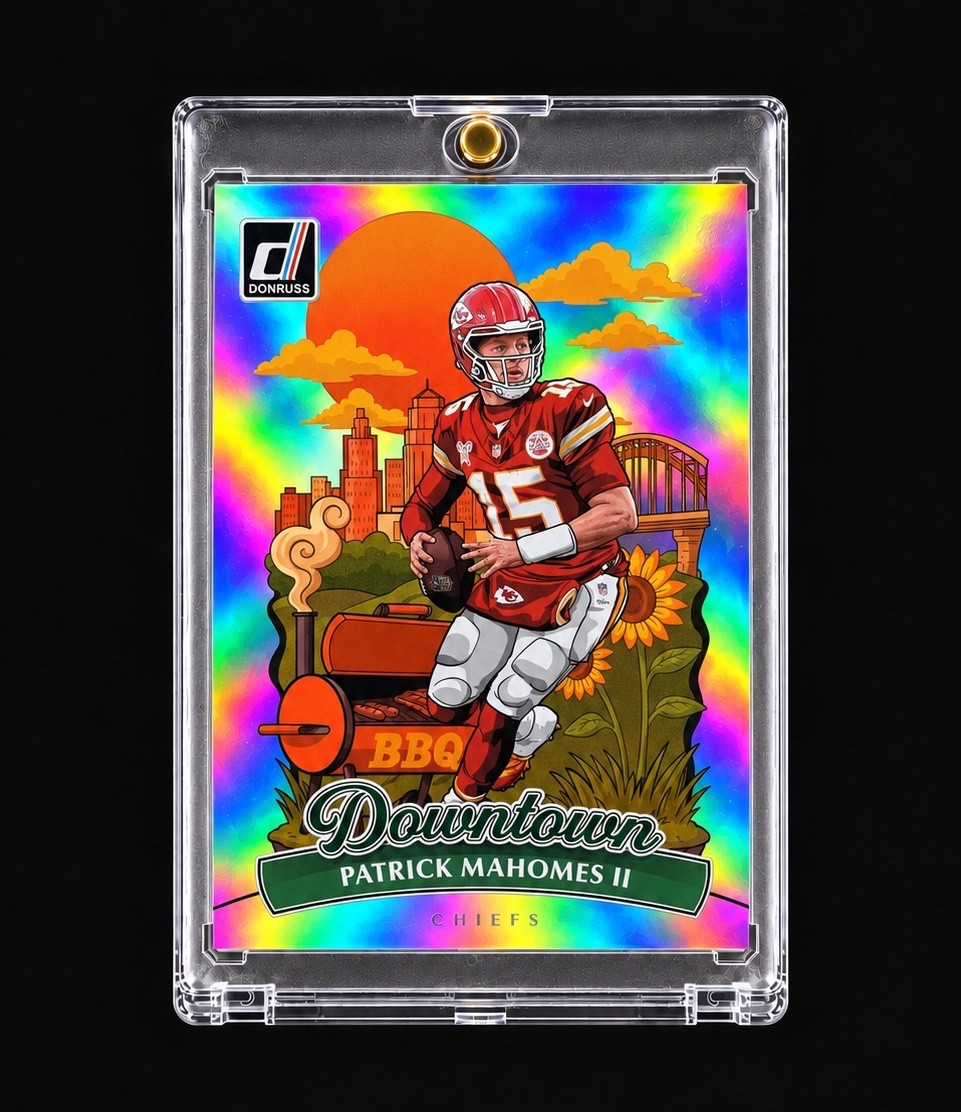 PATRICK MAHOMES II DOWNTOWN 2025 DONRUSS TRUE DOWNTOWN RARE Jumbo KC CHIEFS MVP