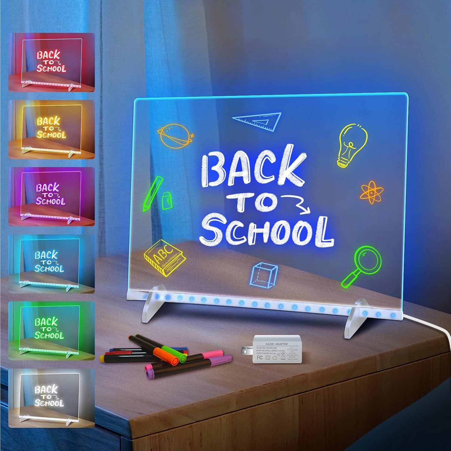 LED Note Board with 7 Colors, Includes Adapter, 13\