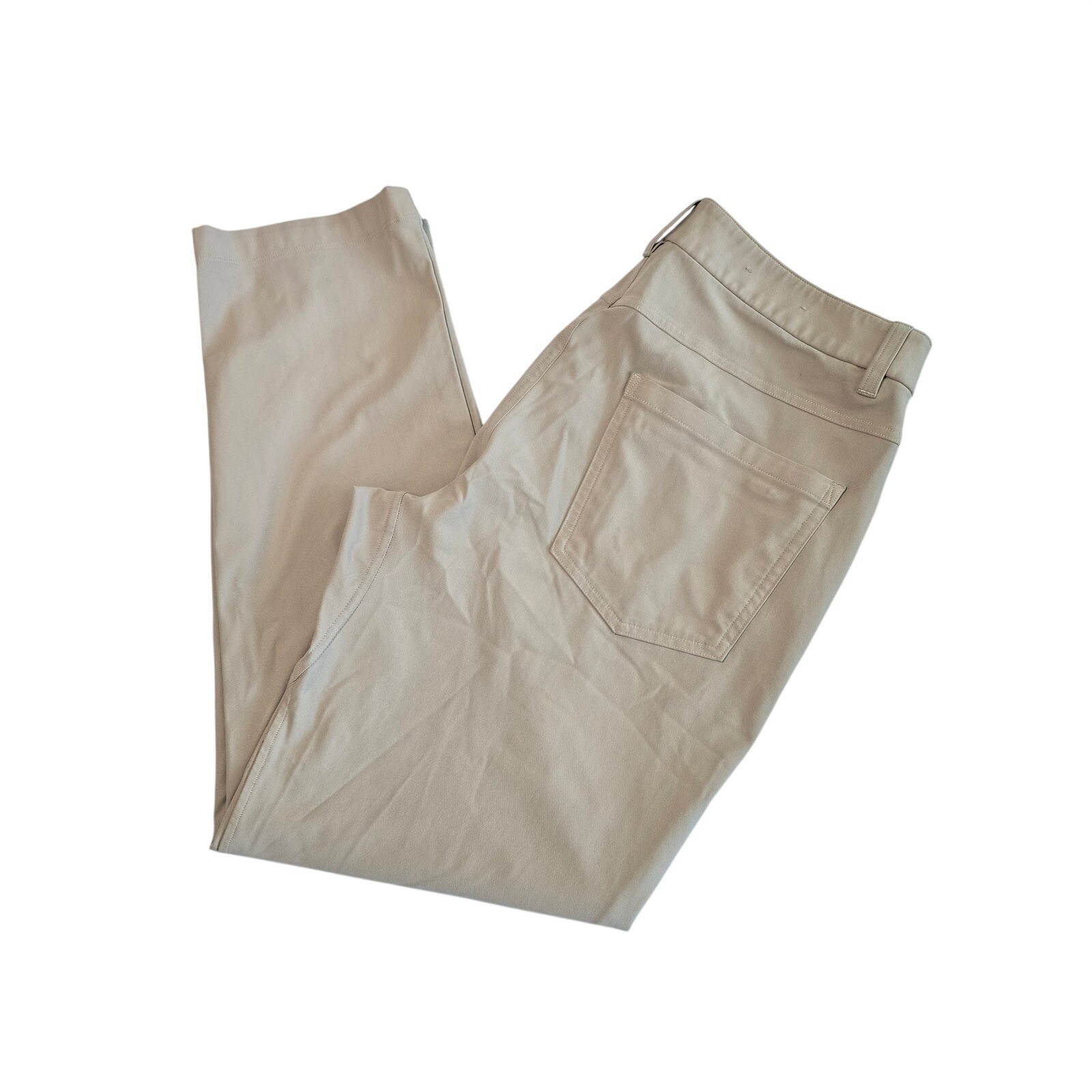 Lululemon ABC Classic Fit 5 Pocket Pant Warpstreme Khaki Tan Mens 32x28 Hemmed