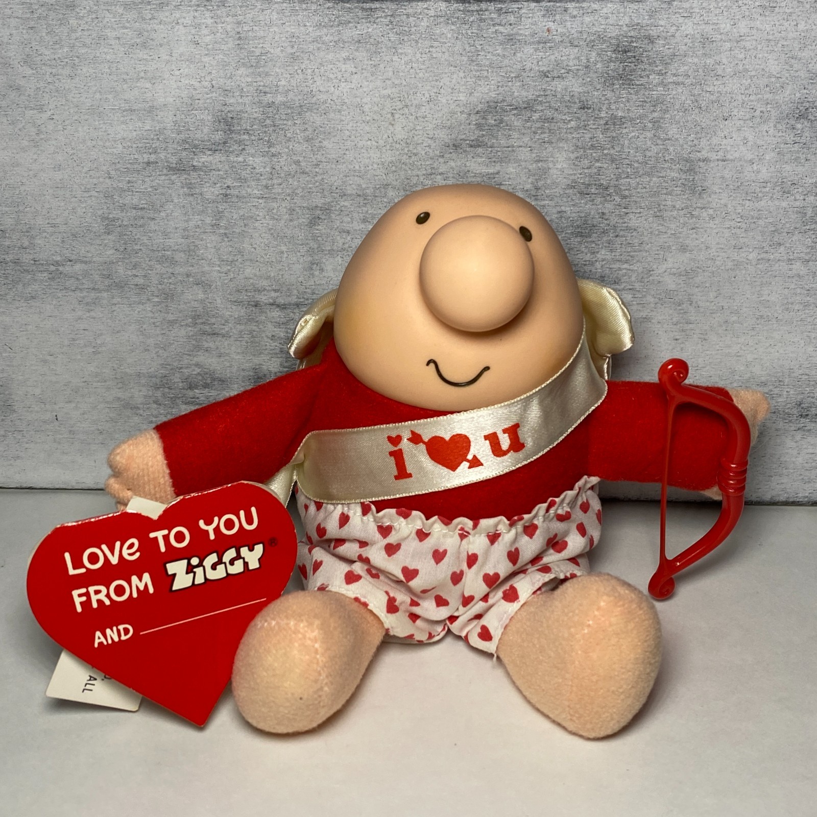 Valentine\'s Day Vintage Ziggy I Love You Heart Cupid Plush 1988 w/ Original Tags Valentine\'s Day Vintage Ziggy I Love You Heart Cupid Plush 1988 w/ Original Tags