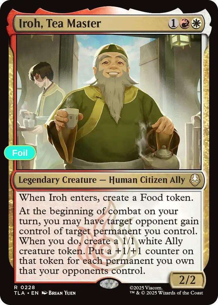 Iroh, Tea Master - Foil - TLA - 228 NM/LP