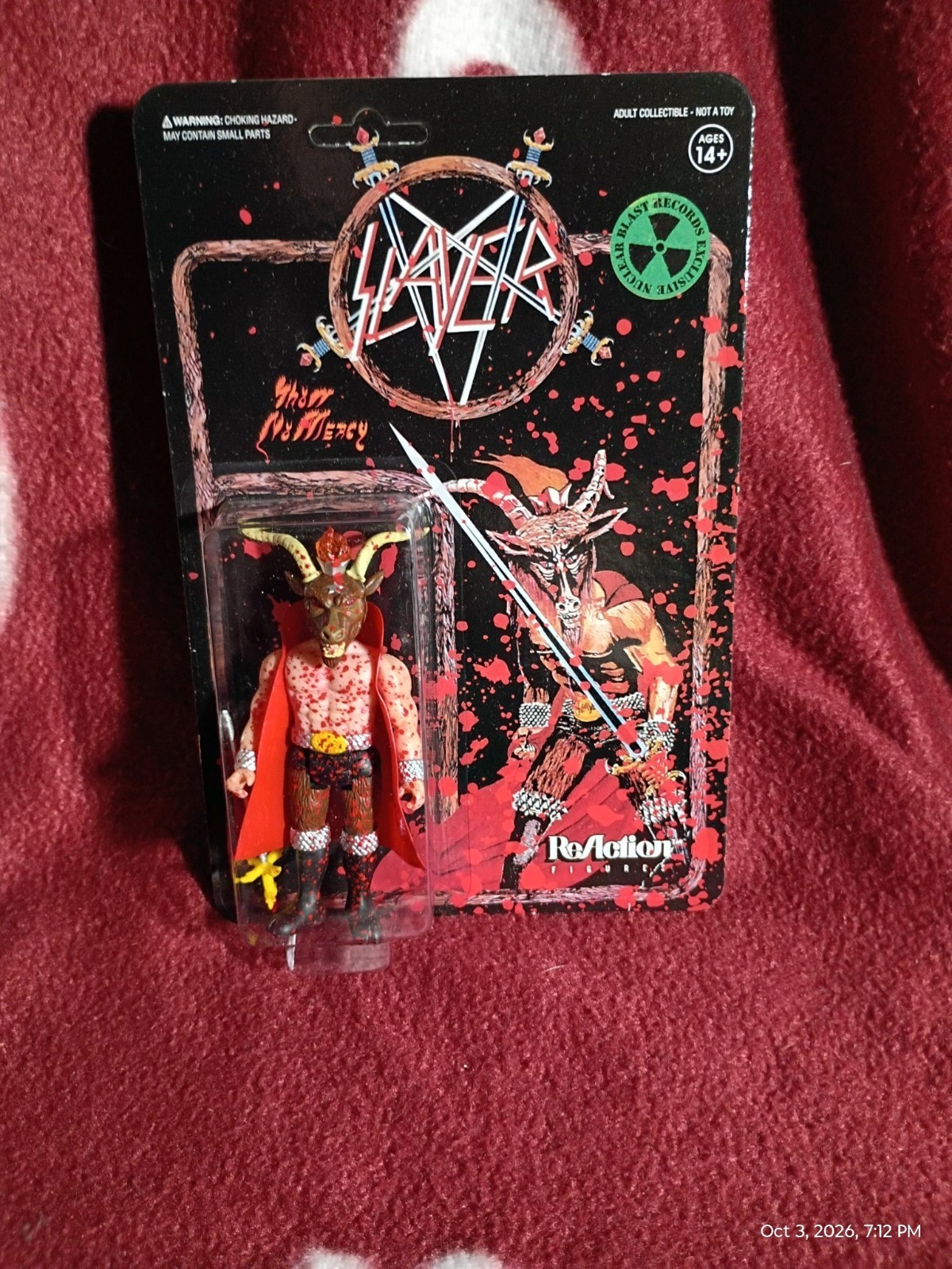 Super7 ReAction Slayer Minotaur Bloody Nuclear Blast Exclusive SDCC 2019 LE 1500 Super7 ReAction Slayer Minotaur Bloody Nuclear Blast Exclusive SDCC 2019 LE 1500