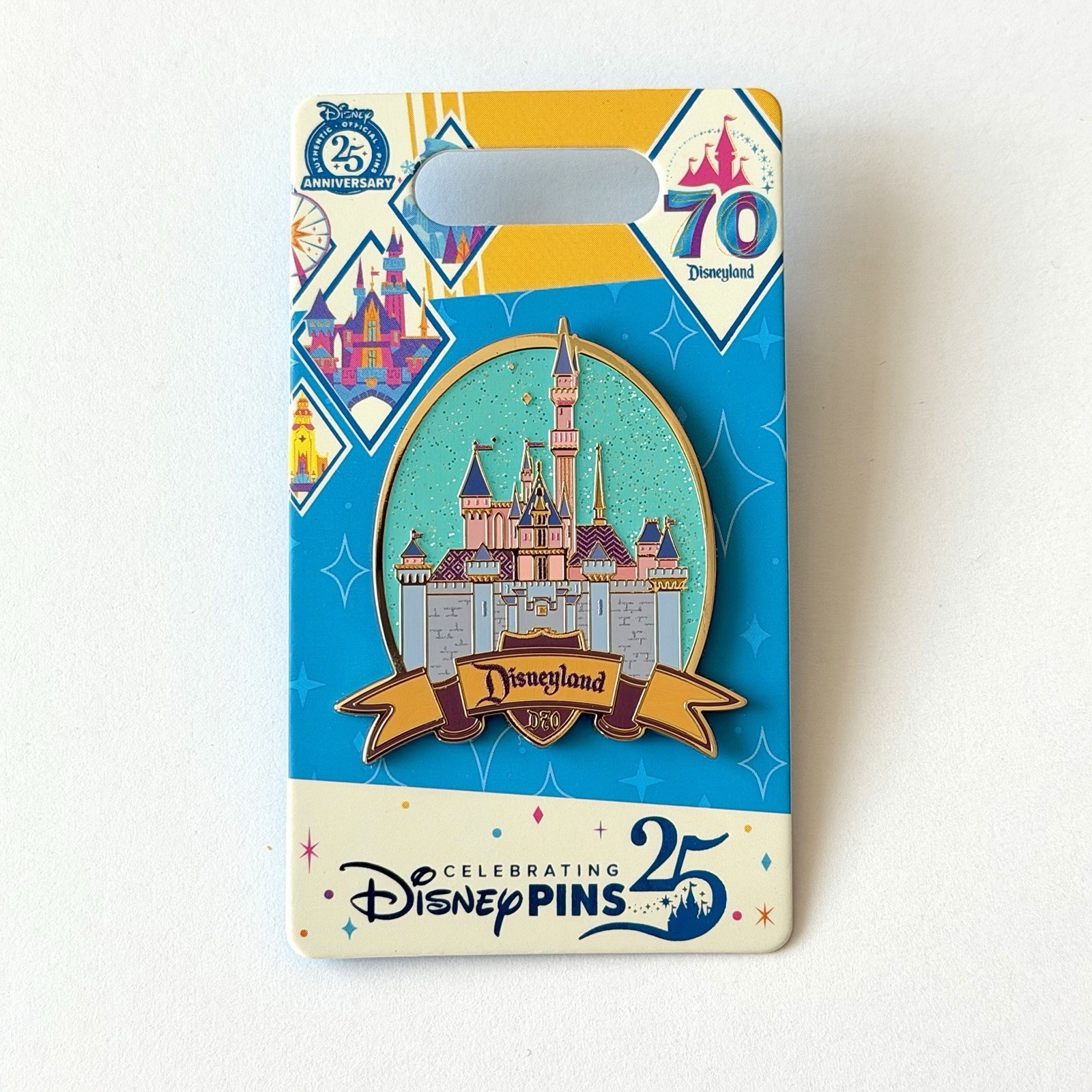 Disney Disneyland Parks 70th Anniversary Sleeping Beauty Castle 2025 D70 Pin