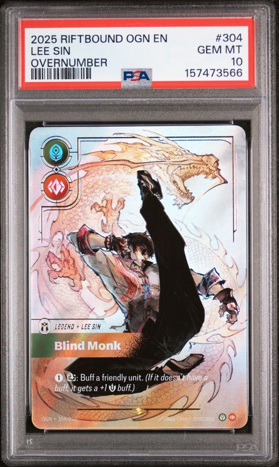 2025 RIFTBOUND: LEAGUE OF LEGENDS OGN-ORIGINS #304 LEE SIN - BLIND MONK PSA 10 2025 RIFTBOUND: LEAGUE OF LEGENDS OGN-ORIGINS #304 LEE SIN - BLIND MONK PSA 10