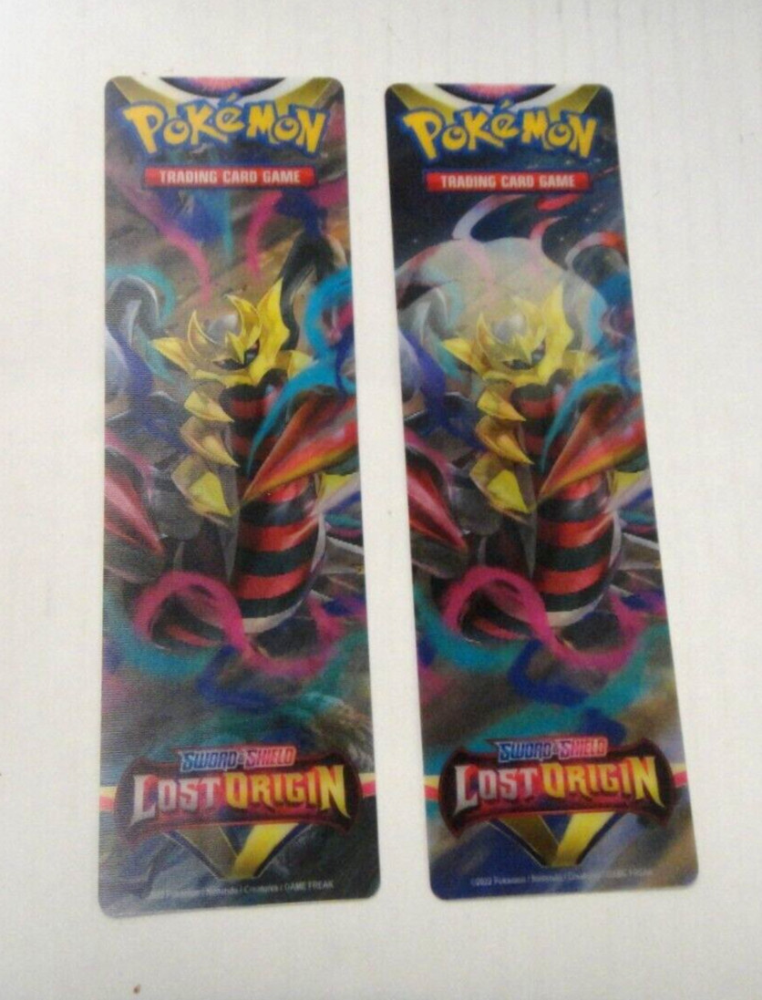 2X-Pokemon SWSH Lost Origin Promotional Lenticular Bookmark Giratina Zoroark 3D