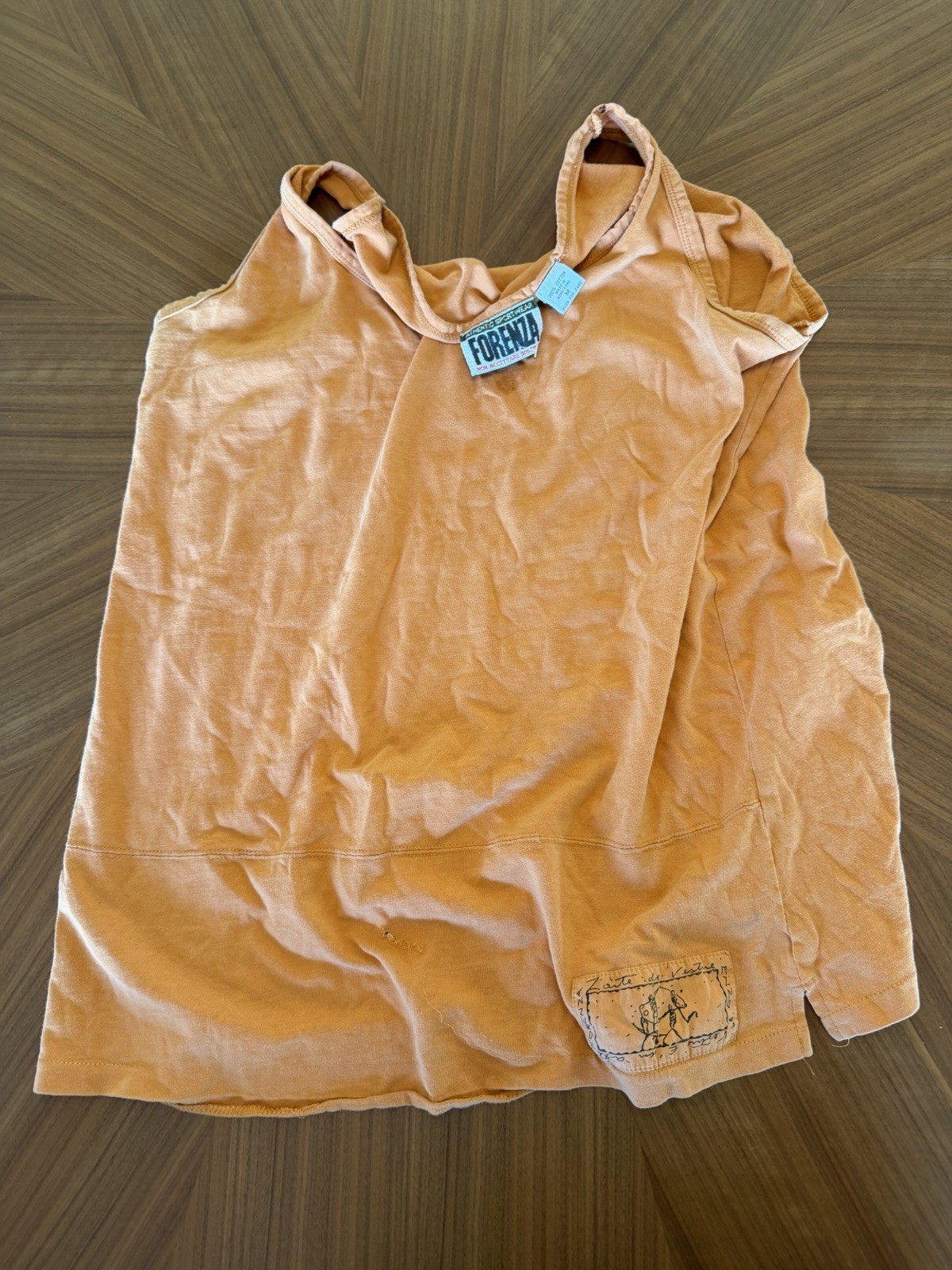 Forenza 1980s Graphic Patch Tank Top Faded Orange Forenza 1980s Graphic Patch Tank Top Faded Orange