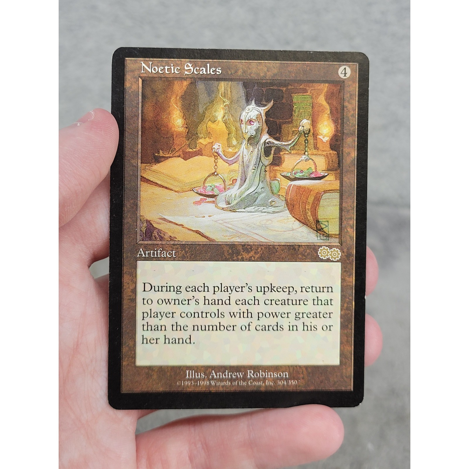 Magic The Gathering Noetic Scales Urza\'s Saga 304/350 Rare Artifact MTG Card