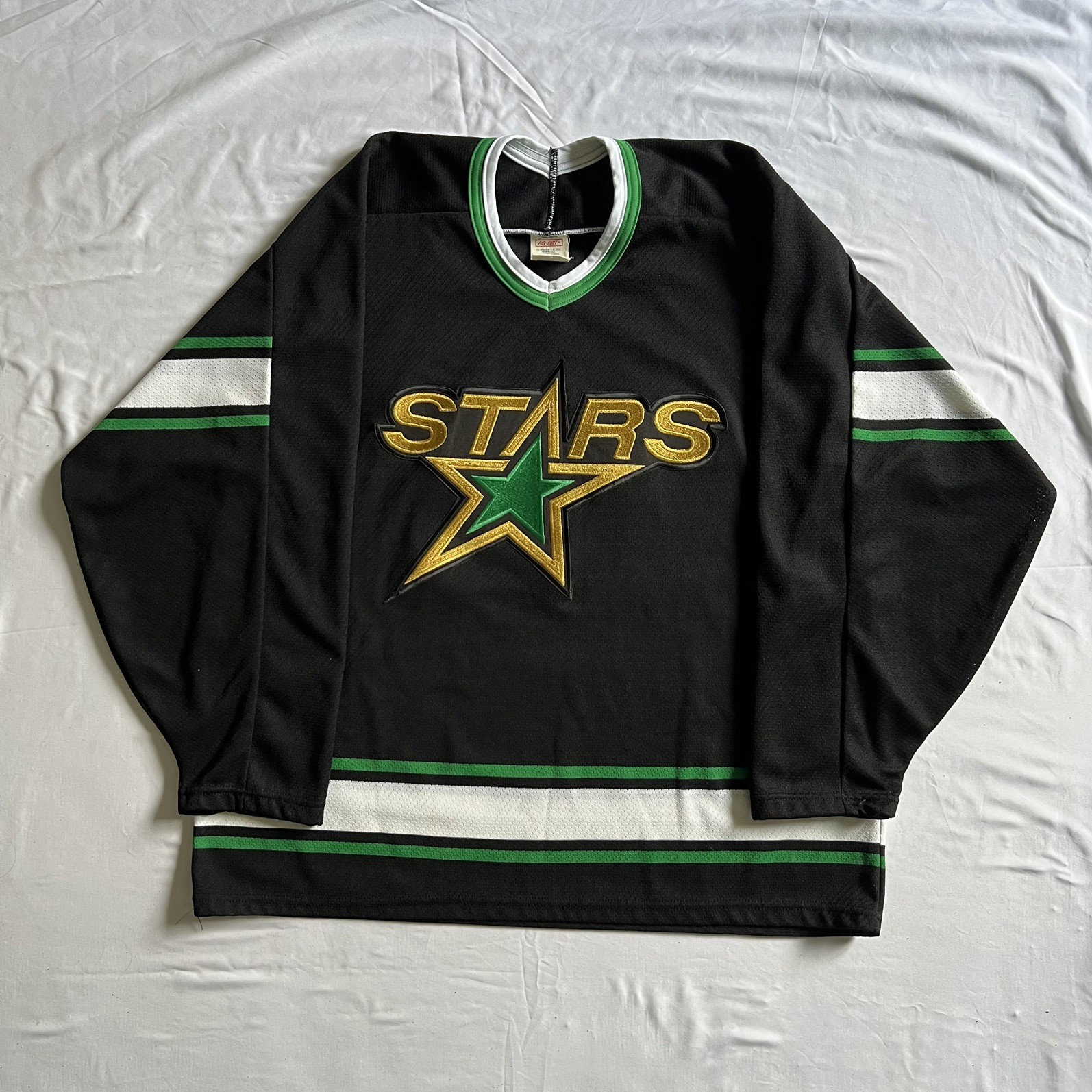 Vintage 90s Dallas Stars CCM Maska Air Knit Away NHL Hockey Jersey Size L