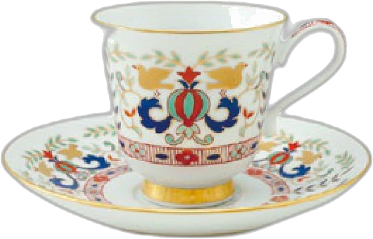 Yamashita Kogei Arita Ware Yazaemon Persian Arabesque Coffee Cup & Saucer NEW