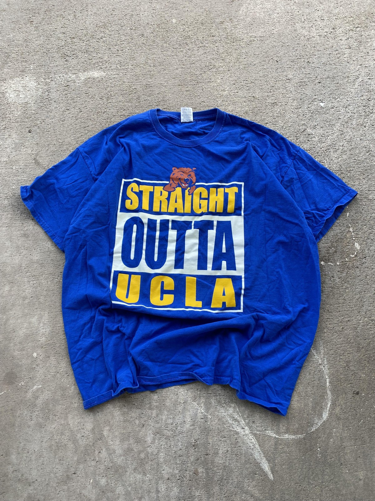 Vintage UCLA Bruins Shirt Mens 2XL Blue NCAA Fruit Of The Loom Straight Outta Te