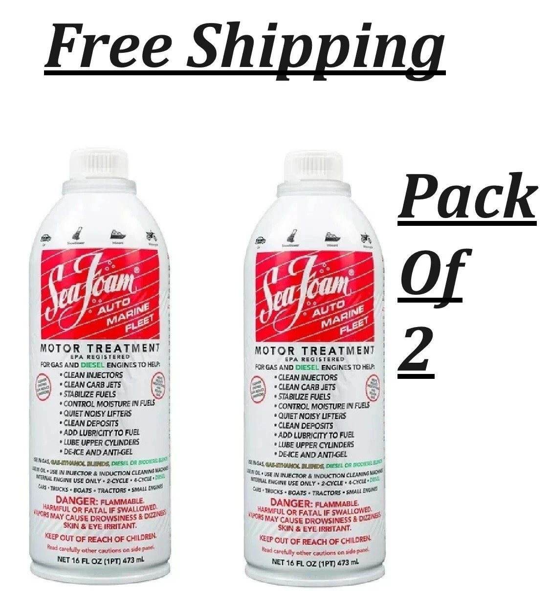 Sea Foam SF-16 Motor Treatment for Gas and Diesel Engines 16 oz. Pack Of 2 Sea Foam SF-16 Motor Treatment for Gas and Diesel Engines 16 oz. Pack Of 2