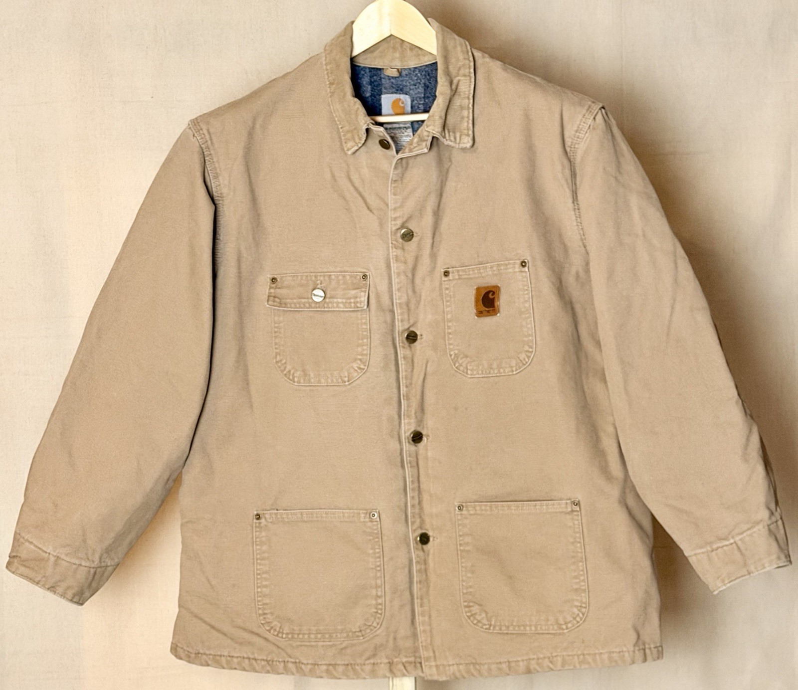 Carhartt Vintage 2003 C02 SDL Chore Coat Jacket USA Union Made Blanket Lined XL
