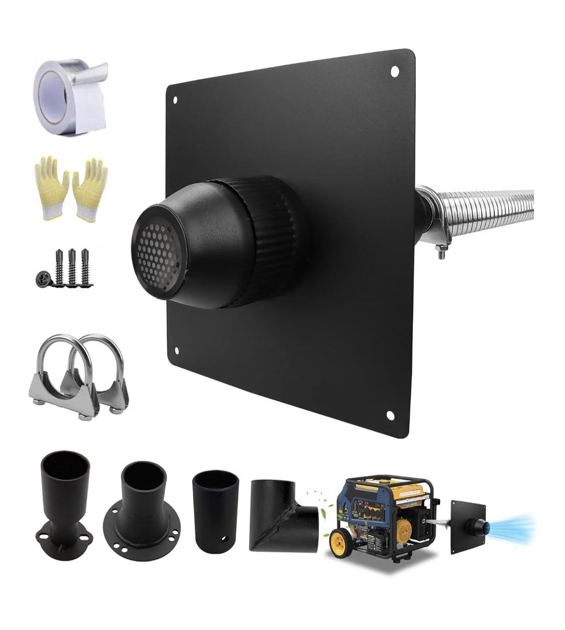 2026 Upgraded Generator Exhaust Extension Silencer Kit
