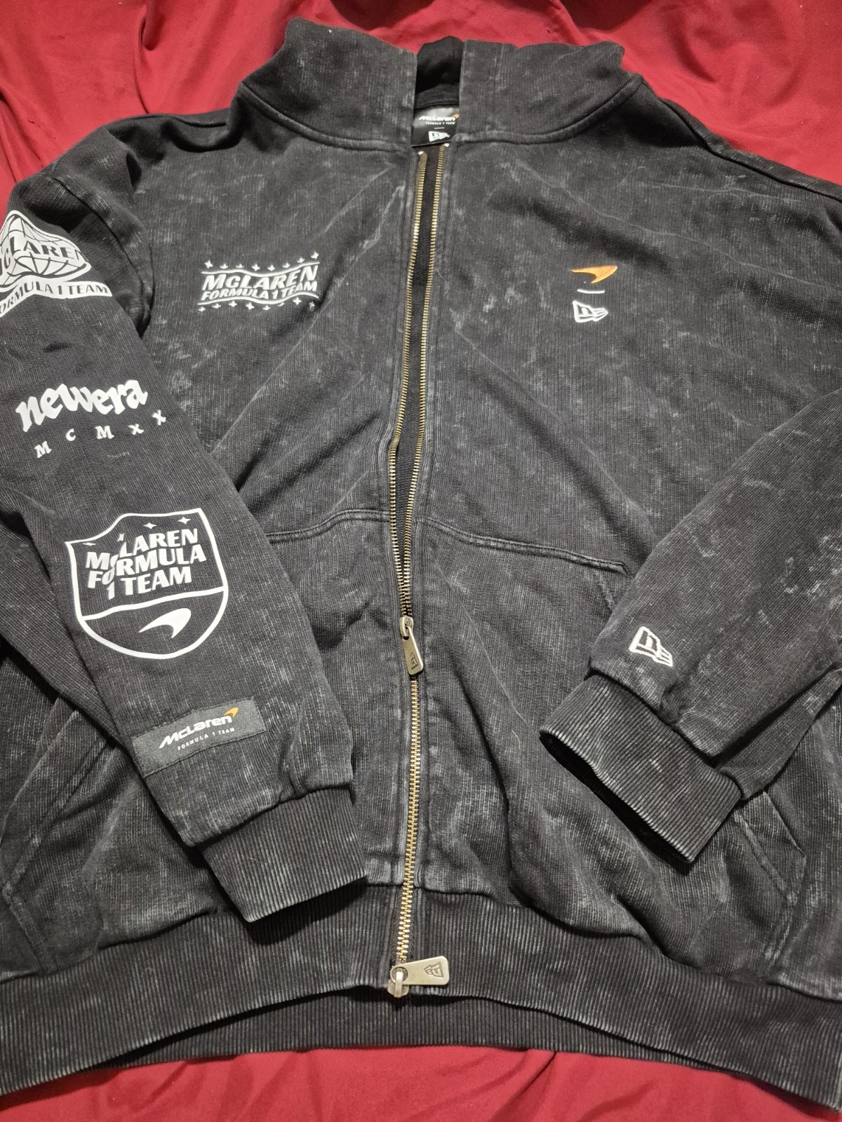New Era McLaren F1 Racing Team Full Zip Hooded Sweatshirt M F1 Lando Norris