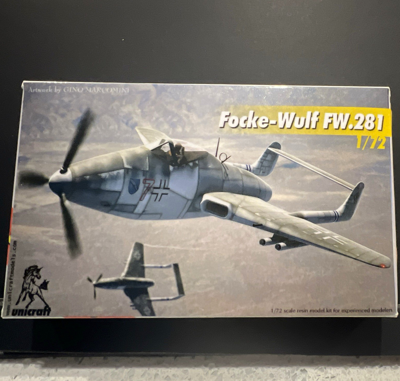 Unicraft Focke-Wulf Fw.281 Resin Airplane Kit, Unassembled 1/72