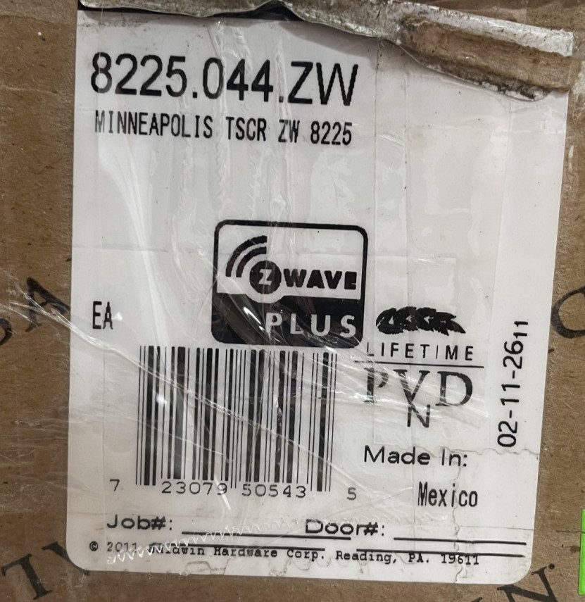 Baldwin 8225.044.ZW Touchscreen Minneapolis Z-Wave Deadbolt *FOR PARTS ONLY* Baldwin 8225.044.ZW Touchscreen Minneapolis Z-Wave Deadbolt *FOR PARTS ONLY*
