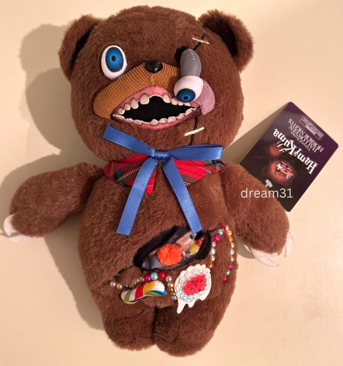 BNWT Universal Studios Halloween Horror Nights Hami-Kuma Plush Bear HHN 2025 BNWT Universal Studios Halloween Horror Nights Hami-Kuma Plush Bear HHN 2025