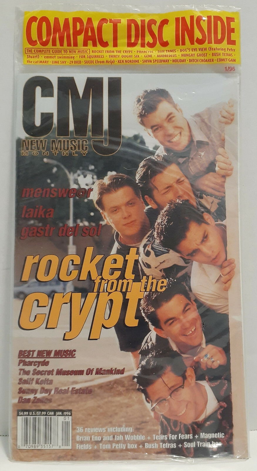 CMJ New Music Monthly Magazine and CD January 1996 Rocket From The Crypt Sealed CMJ New Music Monthly Magazine and CD January 1996 Rocket From The Crypt Sealed