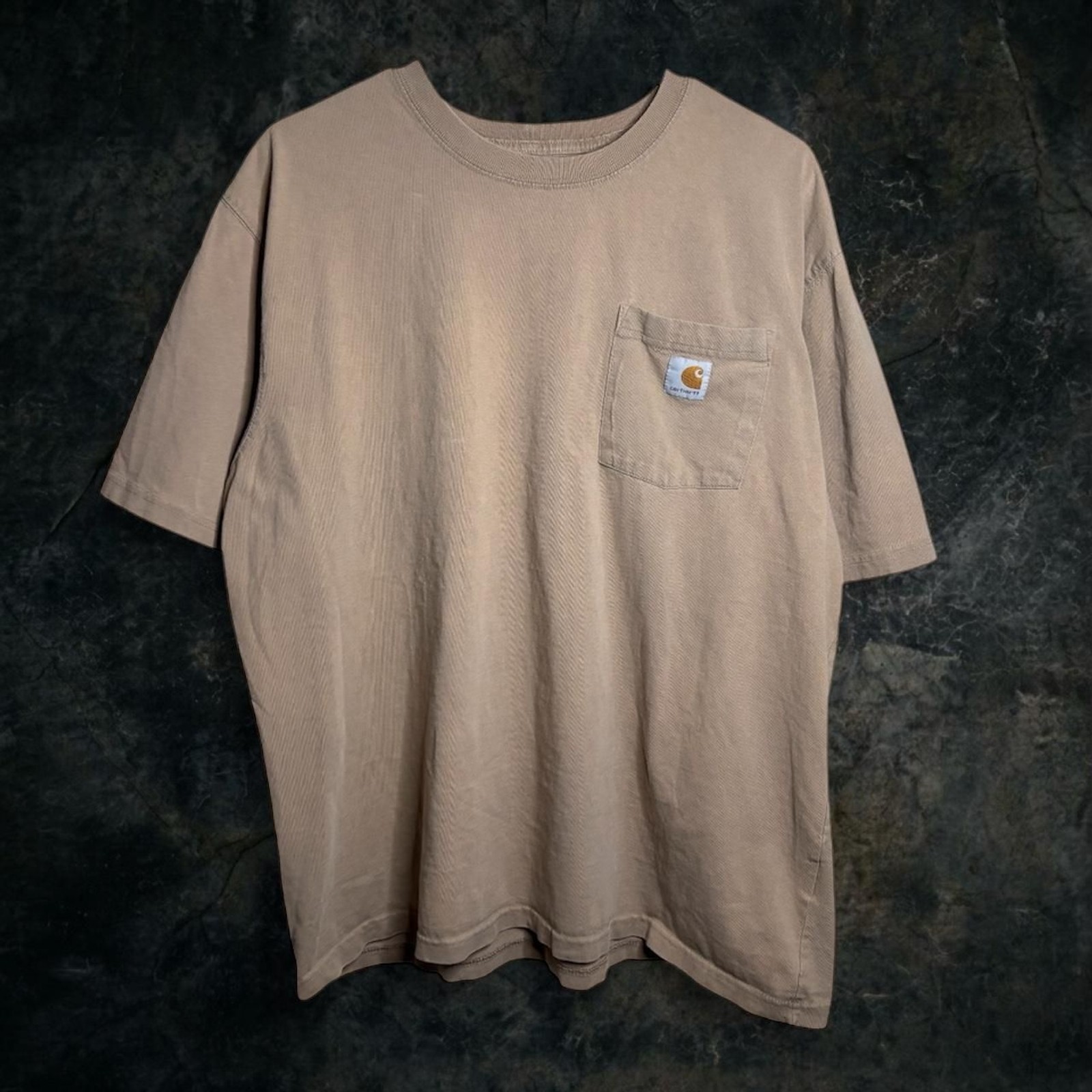 Carhartt Men\'s Tan and Brown T-shirt