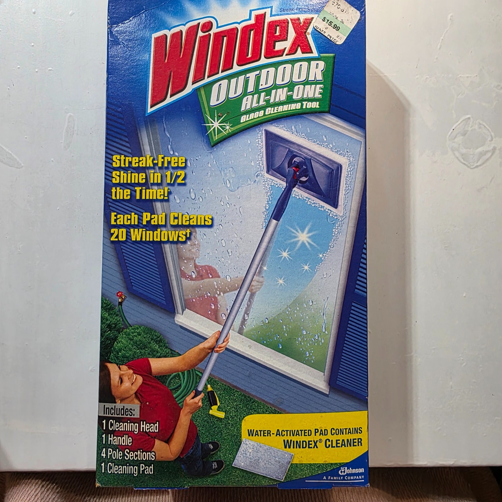 NOS 2010 Windex Outdoor All-in-One Window Glass Cleaning Starter Tool Kit NOS 2010 Windex Outdoor All-in-One Window Glass Cleaning Starter Tool Kit