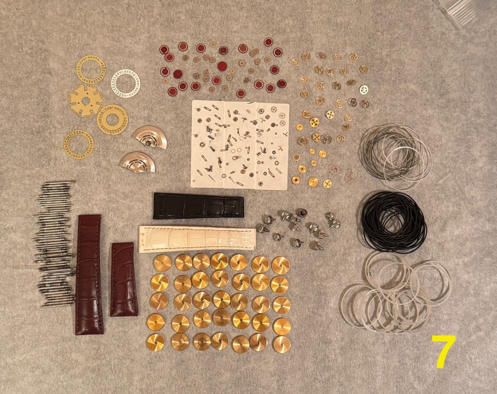 Genuine Rolex Movement Parts Lot. Barrels Rotors Crowns Wheels Bridges. OEM