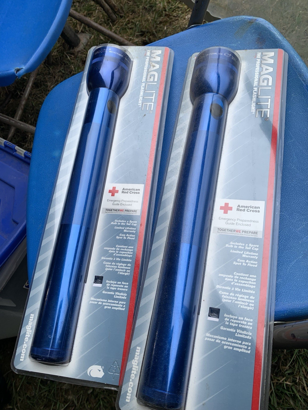 S4d Maglite 4 D-cell Flashlight - S4D116, Lot Of Two Lights S4d Maglite 4 D-cell Flashlight - S4D116, Lot Of Two Lights