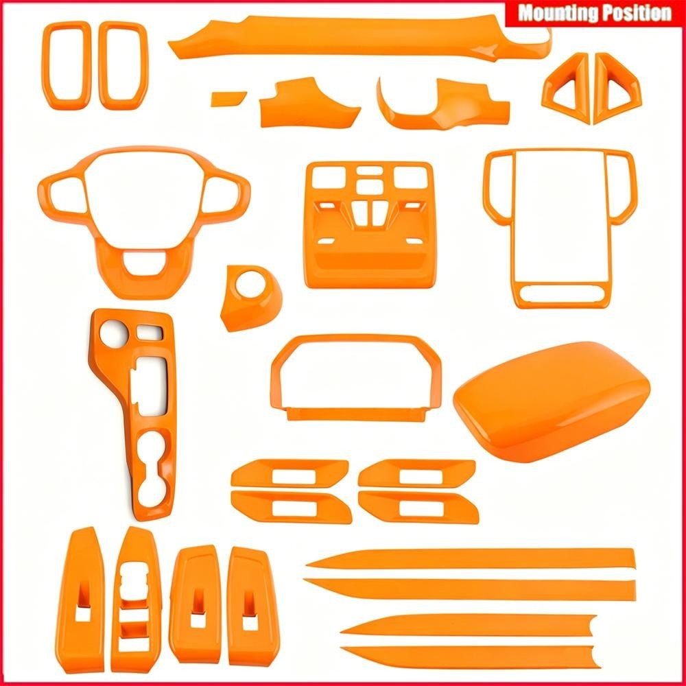27x Fit For Ford Ranger 2023-2025 Interior Decorative Cover Trim Accessories Kit