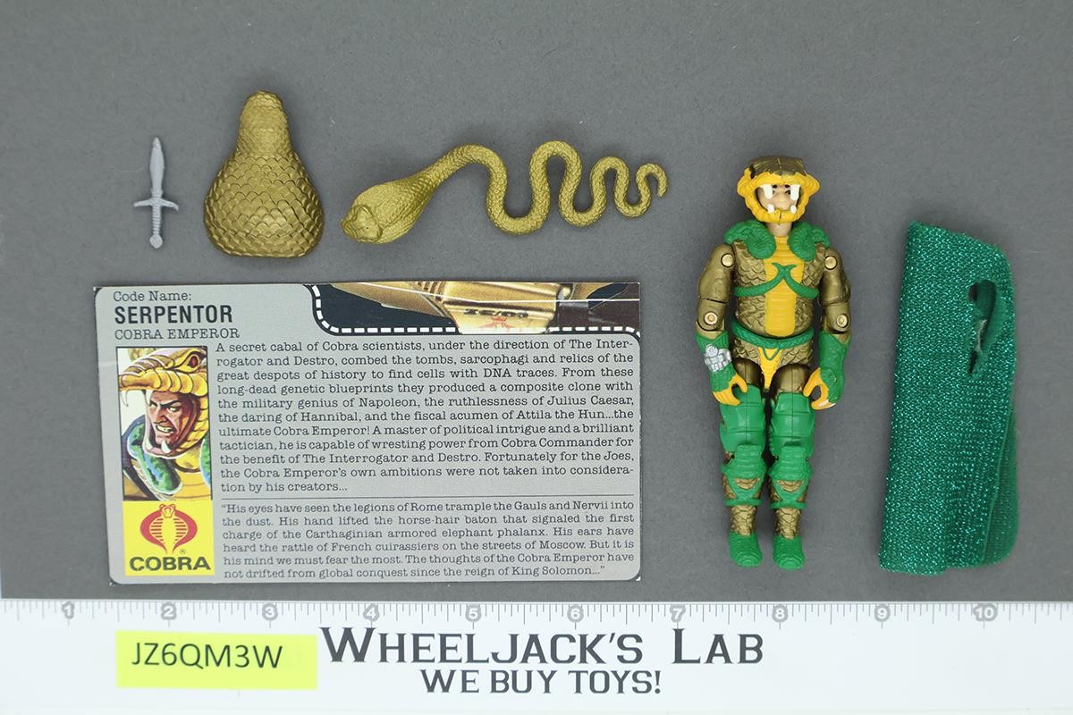 Serpentor V1 100% Complete G.I. Joe 1986 Hasbro Vintage Action Figure