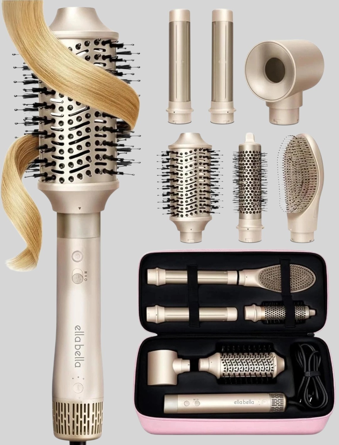 ELLA BELLA-6-in-1 Hot Air Styler, Hair Dryer & Straightener