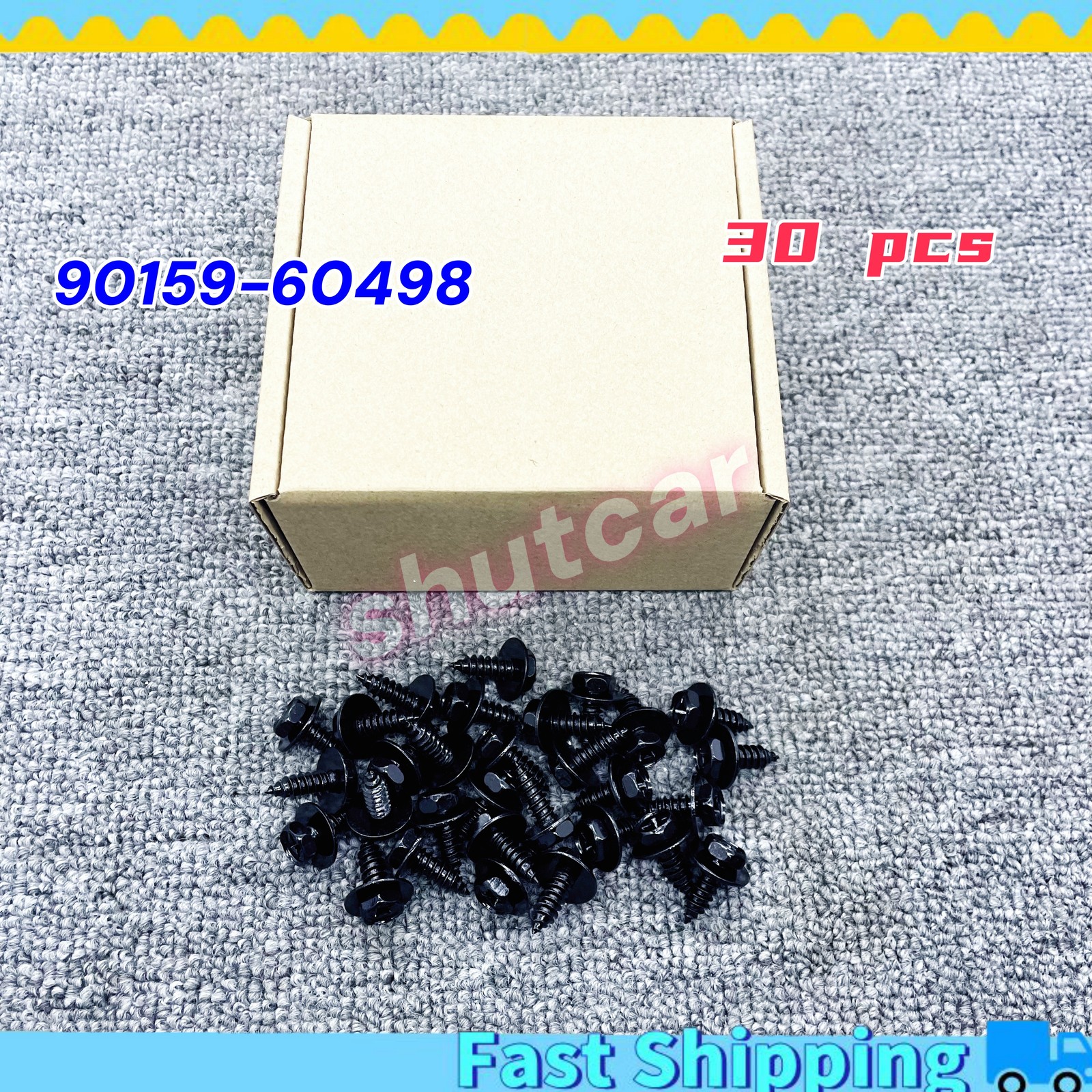 V-30PC 10mm Hex Head Screw Bolt 90159-60498 For Toyota Camry RAV4/Lexus ES GS LS