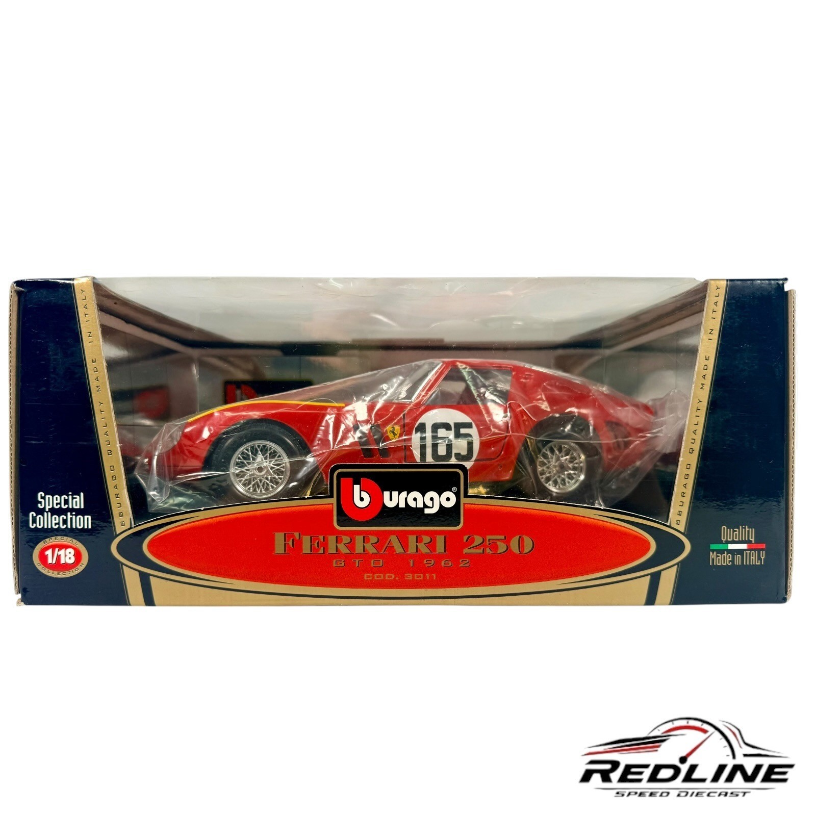 🇮🇹Bburago Special Collection 1962 Ferrari 250 GTO RED #165 1:18🇮🇹 🇮🇹Bburago Special Collection 1962 Ferrari 250 GTO RED #165 1:18🇮🇹