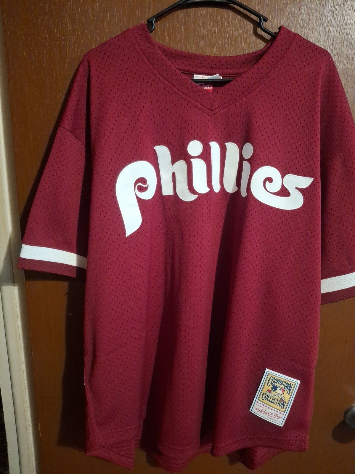 Mens Mitchell & Ness Phila. Phillies John Kruk Mesh Batting Practice Jersey 2XL Mens Mitchell & Ness Phila. Phillies John Kruk Mesh Batting Practice Jersey 2XL