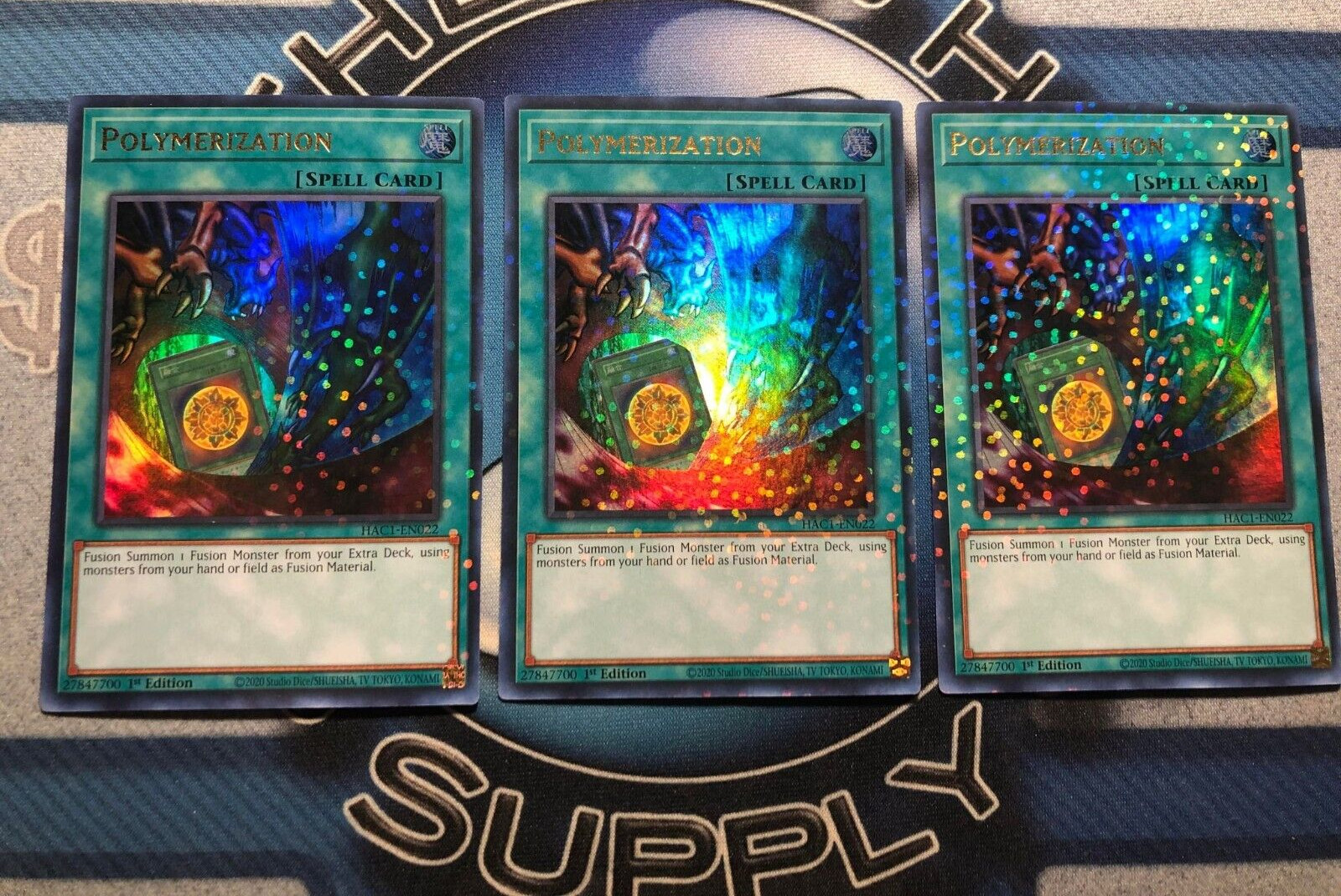 3X POLYMERIZATION 3X * ALTERNATE ART DUEL TERMINAL ULTRA RARE HAC1-EN022 YUGIOH
