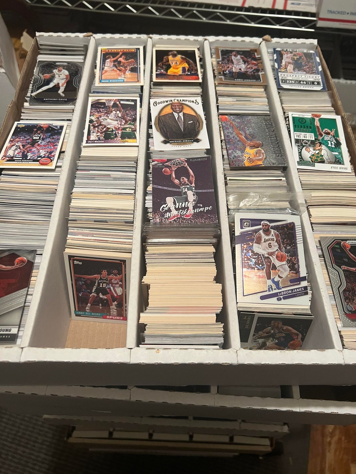 HUGE LOT BASKETBALL CARDS DADS COLLECTION ESTATE SALE STARS & HOFS JORDAN LUKA